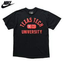 USA 古着 半袖 Tシャツ NIKE ナイキ ブラック テキサス工科大学 カレッジ メンズM プリント BA2481_画像1