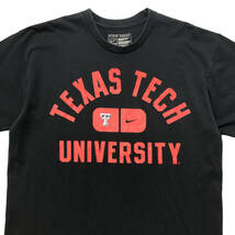 USA 古着 半袖 Tシャツ NIKE ナイキ ブラック テキサス工科大学 カレッジ メンズM プリント BA2481_画像3
