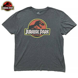 USA 古着 映画 ジュラシックパーク ロゴプリント Tシャツ メンズXL 大きいサイズ ユニバーサルスタジオ JURASSIC PARK 中古 BA2539