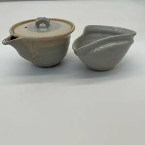 T106 煎茶道具 白水窯 茶器 宝瓶 急須 茶道具 中古の画像1