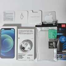 6334★画面傷なし極美品 iPhone12 SIMフリー 64GB ブルー バッテリー最大100% 制限〇付属品完備 docomo SoftBank auapple クーポン利用可_画像2