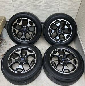 良品 スバル XV純正 GT ENKEI 17インチ 17x7J +55 100 / 5H ヨコハマ BluEarth E70 225/60R17 99H 中古4本 2020年製 XV 日本製 エンケイ