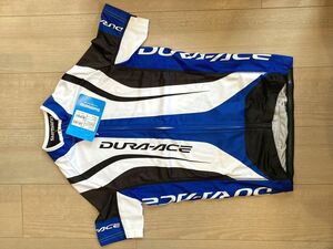 ★ Неиспользуемый только 1 очко Shimano Race Print Print с коротким рукавом Jersey Dura-Ace Dura Ace XS Size