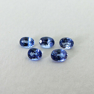  natural stone tanzanite oval 5 piece total 1.01ct regular buying up goods 