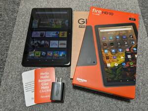  быстрое решение * amazon Fire HD10 32GB тонировка стёкол пленкой имеется / 2021 год no. 11 поколение планшет б/у *