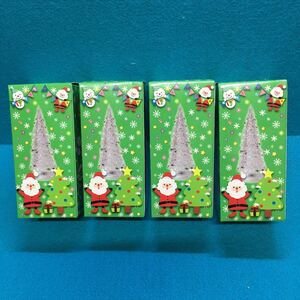 クリスマスツリー　イルミネーション　10cm×4.3cmφ 未開封新品　4個セット　お部屋のイルミネーションに　カラフルに点滅します！