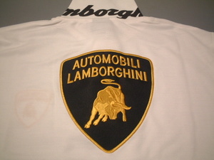 * stock one . sale. * free shipping * worth seeing *Lamborghini* Ran borugi-. * wonderful ~.* stylish ~.* beautiful ~.* polo-shirt * white *M* new goods *
