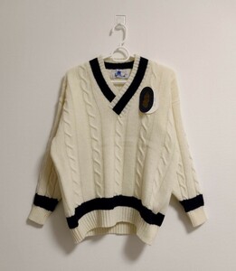 【DEAD STOCK】90s Judam Shetland Ltd 英国製 ニット ケーブル編み Mサイズ　SHETLAND ISLANDS シェットランドセーター