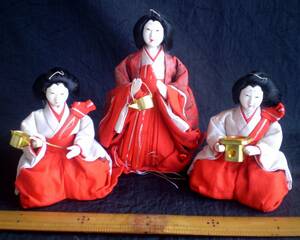 三人官女　雛祭り　ひな人形　日本人形　三月人形　昭和レトロ