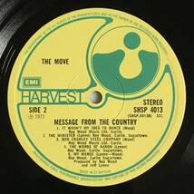 MOVE「MESSAGE FROM THE COUNTRY」UK ORIGINAL HARVEST SHSP 4013 '71 GRAMOPHONE RIM LABEL TEXTURED FLIPBACK SLEEVE_画像5