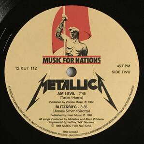 METALLICA「CREEPING DEATH」UK ORIGINAL MUSIC FOR NATIONS 12 KUT 112 '84 3TRACK 12INCH SINGLEの画像5