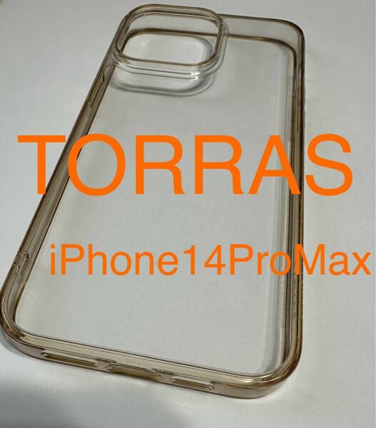 【TORRAS】 iPhone 14ProMax 用ケース クリアアンバー