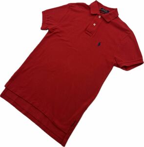 POLO RALPH LAUREN ☆ 情熱カラー◎ 半袖 ポロシャツ レッド カスタムフィット XS メンズ 春夏 アメカジ 古着 ポロラルフローレン■S3056