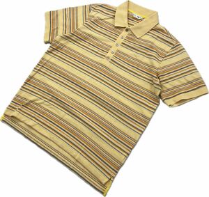 MIZUNO GOLF * желтый дизайн retro окантовка рубашка-поло с коротким рукавом LL весна лето спорт тренировка стиль популярный Mizuno Golf #AB320