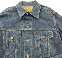 Levi's ☆ 70505-0217 デニムジャケット 風合い◎ インディゴ 42 アメカジ ストリート 大人カジュアル 古着 人気 リーバイス■DB275_画像4