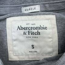 Abercrombie&Fitch ☆ インディアン 刺繍 Tシャツ 半袖 グレー S スタイリッシュ アメカジ ストリート アバクロンビー＆フィッチ■DB279_画像5