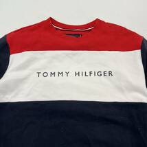 TOMMY HILFIGER ☆ デザイン トリコロール ライン スウェット シャツ トレーナー レッド ホワイト ネイビー XL トミーヒルフィガー■DE277_画像4