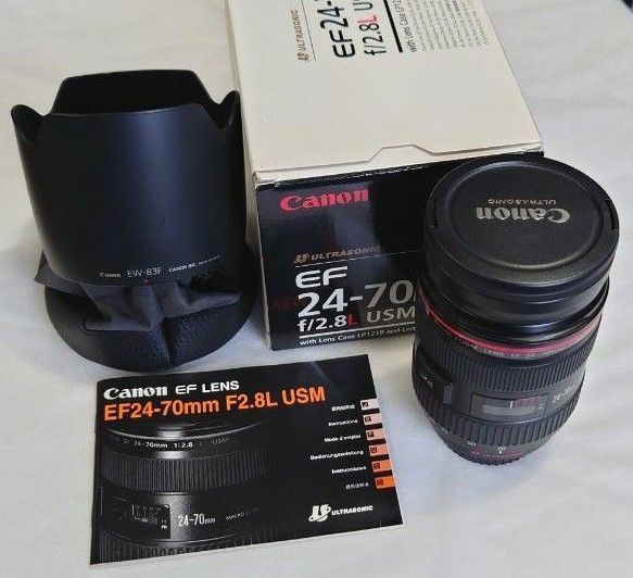 CANON レンズ EF24-70mm f/2.8L USM 極美品 フィルター付