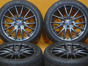 超バリ溝 超美品【Weds VELVA 21年製ブリヂストンPX-RVⅡ 205/50R17】軽量17インチ 7J+53 PCD114.3-5H 80系ヴォクシー ノア ステップワゴン