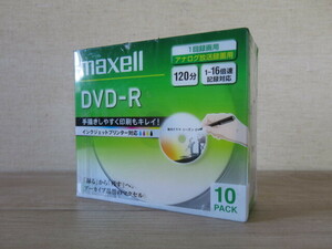 * unopened * maxell*mak cell [DVD-R]10PACK 120 minute 1 times video recording for analogue broadcast video recording for ink-jet printer correspondence 