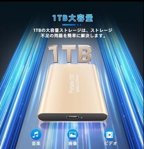 外付け SSD 1TB ポータブルSSD 高速転送 最大転送速度650MB/S　動作確認済_画像3