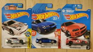 『送料無料』HOTWHEELS ホット ウィ－ル スカイライン R33 R34 180 3台セット/ニスモ 日産 シルビア ニスモ