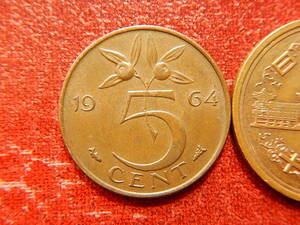 外国・デンマーク／５セント青銅貨：ユリアナ女王（1964年）　170307