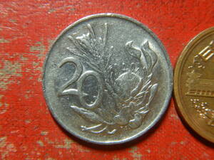 外国・南アフリカ／２０セント・ニッケル貨（1985年）　240310