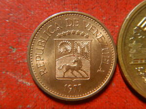 外国・ベネズエラ／５センチモ銅張りスチール貨（1977年）　24031002