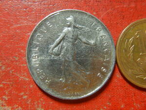 外国・フランス／５フラン・ニッケル張り白銅貨（1972年）　240316