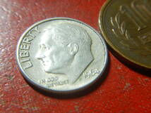 外国・ルーズベルト１０セント銀貨・１ダイム（1964年D）　240320_画像3