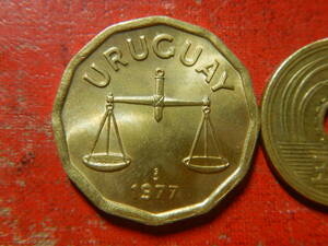 外国・ウルグアイ／５０センテシモ・アルミニウム青銅貨（1977年）　240325