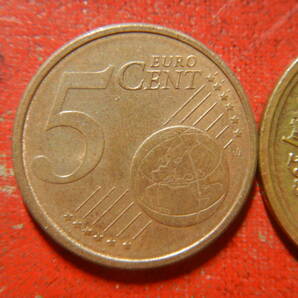 外国・ドイツ／５ユーロセント銅張りスチール貨（2002年） 24032302の画像2