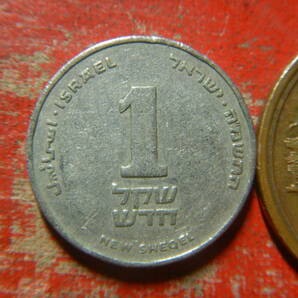 外国・イスラエル／１新シュケル白銅貨（1988年） 240328の画像2