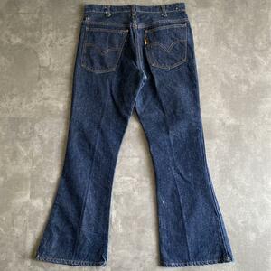 超ゴールデンサイズ 濃紺 70s ビンテージ USA製 Levis リーバイス 646 ベルボトム デニム パンツ フレア インディゴ 実寸 W32 L28 684 517