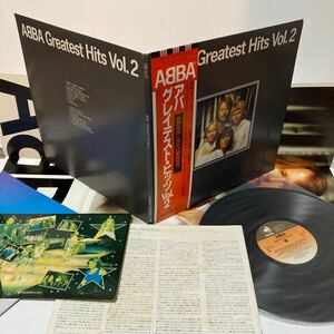 ポスター 下敷き 帯付LP アバ グレイテスト・ヒッツVol. 2 ABBA Greatest Hits
