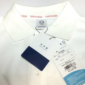 2-273.未使用タグ付き TOKYO2020 東京オリンピック 公式ライセンス商品 ポロシャツ メンズ Mサイズ ホワイト トップス 長期保管品の画像3