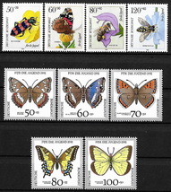 ★1984~1991年 -ドイツ- 「花と昆虫」4種完 + 「蝶」5種 未使用(MNH)(SC#B616-B619)(SC#B706-B711)★ZR-411_画像1