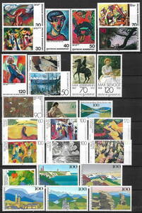 ★1974~1994年 -ドイツ- 「絵画切手」1種完,2種完,3種完 - 31種 未使用(MNH)★ZR-422