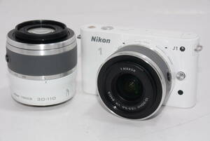 【外観特上級】Nikon 1 J1 ダブルズームキット ホワイト　#h10595
