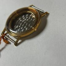 時計 腕時計 パーツ 14K GOLD PLATE ENICA エニカ 風防 裏蓋 部品取り 時計部品 中古品_画像3