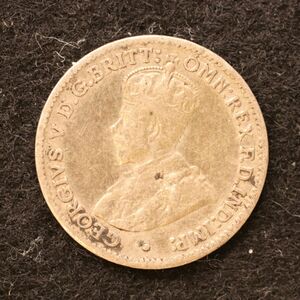 KM#24/オーストラリア ジョージ5世 3ペンス銀貨（1925）1.41g, 16mm[3795]コイン