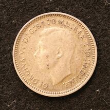 KM#37/オーストラリア ジョージ6世 3ペンス銀貨（1941）1.41g, 16mm[3796]コイン_画像1
