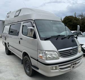 Редкая супер -высокая крыша 100 серии HiAce Special Base 4WD Diesel Turbo Super Long High Cumping Camping Trumpo