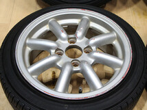 B350 旧車 希少 MIT 8スポーク 14X6J+40 PCD100 ヨコハマ DNA ECOS ES300 155/55R14 ワタナベ風 BRレーシング 軽トラ キャリィ ハイゼット_画像4