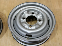 B377 旧車 希少 当時物 激レア 日産 鉄 ホイール 12X4J+38 PCD114.3 ハブ径80mm 12インチ JDM USDM サニトラ B110 サニー 軽トラ 軽バン_画像5