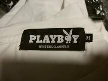 【HYSTERIC GLAMOUR ヒステリックグラマー×PLAYBOY プレイボーイ】TシャツM 日本製 限定コラボモデル ガールプリント入り 人気アイテム_画像3