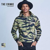 【CRIMIE クライミー 】カモフラ柄スウェットパーカL 「TIGER CAMO SWEAT HOODIE」 人気アイテム 大人の男が似合うルード系ブランド_画像1