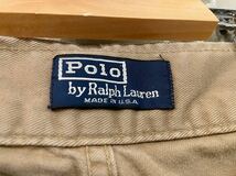 希少 USA製 90s Polo Ralph Lauren Chino Cargo カーキ ポロラルフローレン チノパンツ カーゴパンツ ポロチノ ベージュ ミリタリー_画像7