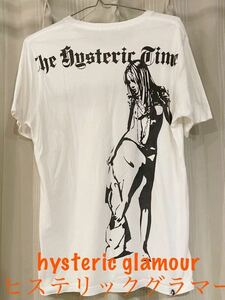 hysteric glamour ヒステリックグラマー ホワイト 半袖Tシャツ M バックプリント ガール エロt ロゴ 